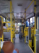 Brazilian bus-conductors take cash and let passengers through the turnstile