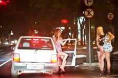 Brazilian prostitutes waiting for customers on Avenida Alfonso Pena, Belo Horizonte, Brazil.