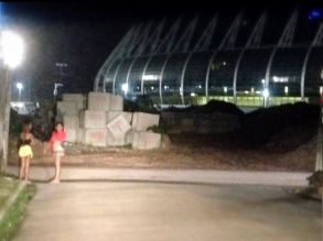 Child prostitution in the shadow of the Castelão World Cup stadium in Fortaleza, Brazil.