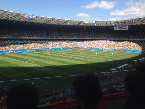 Photo from inside the stadium at the England - Costa Rica game World Cup 2014 Beautiful